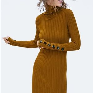 Knit dress with buttons